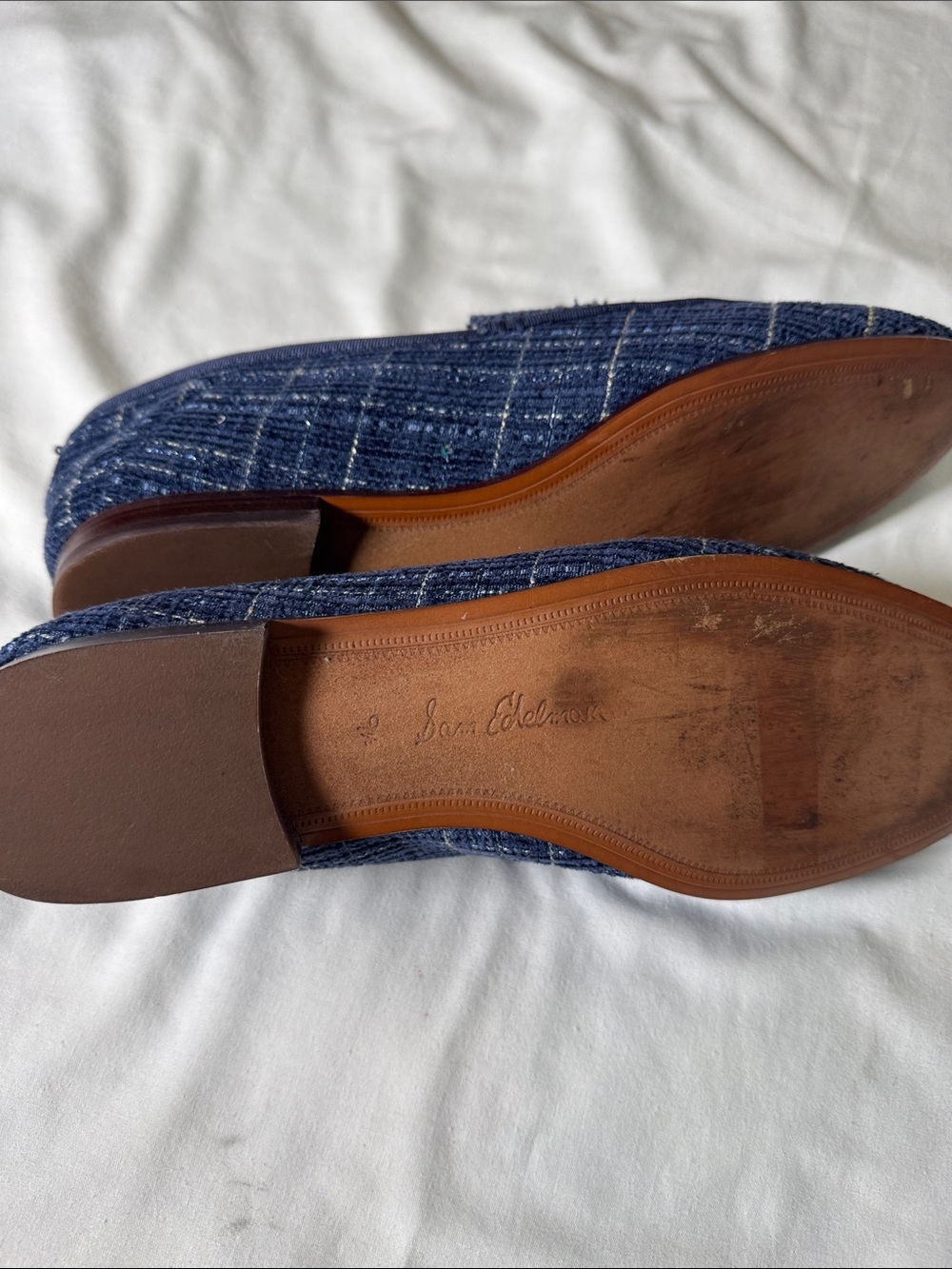 Sam Edelman Loraine Women’s Blue Tweed Bit Loafers Sz 9 1/2 - Picture 5 of 5